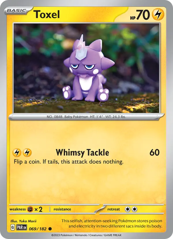 Toxel Common Pokemon card #069 from Paradox Rift