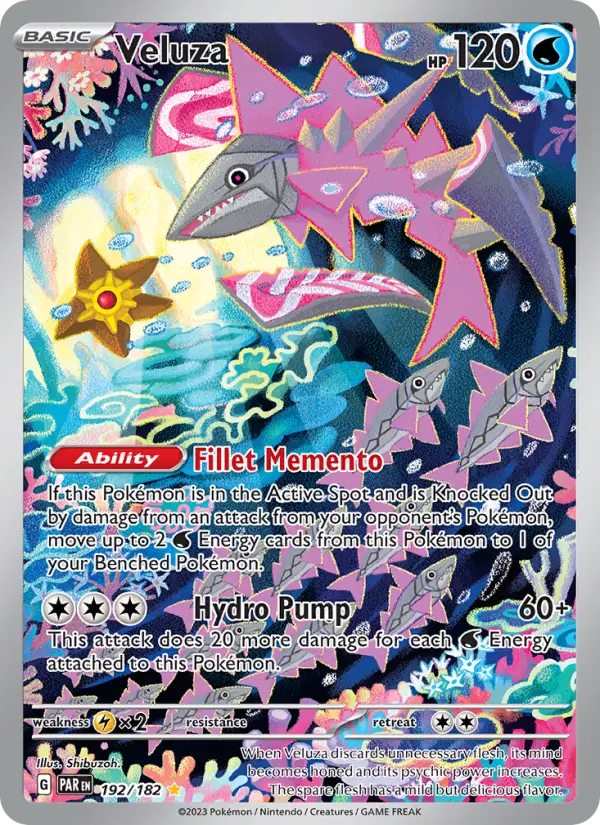 Veluza Illustration rare Pokemon card #192 from Paradox Rift
