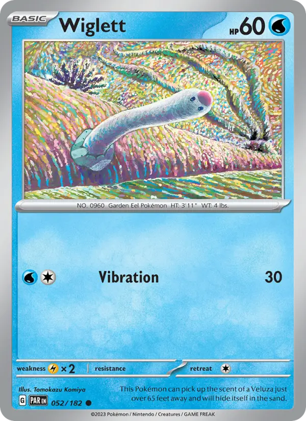 Wiglett Common Pokemon card #052 from Paradox Rift