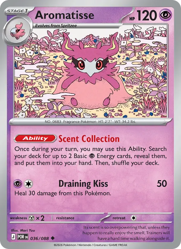 Aromatisse Uncommon Pokemon card #036 from Perfect Order