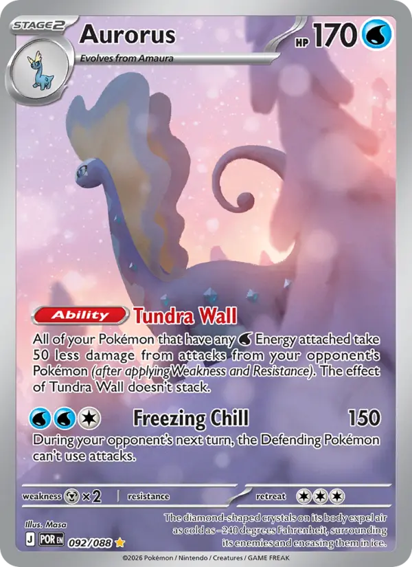 Aurorus Illustration rare Pokemon card #092 from Perfect Order