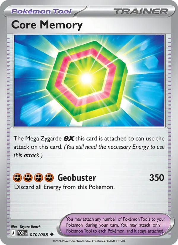 Core Memory Uncommon Pokemon card #070 from Perfect Order