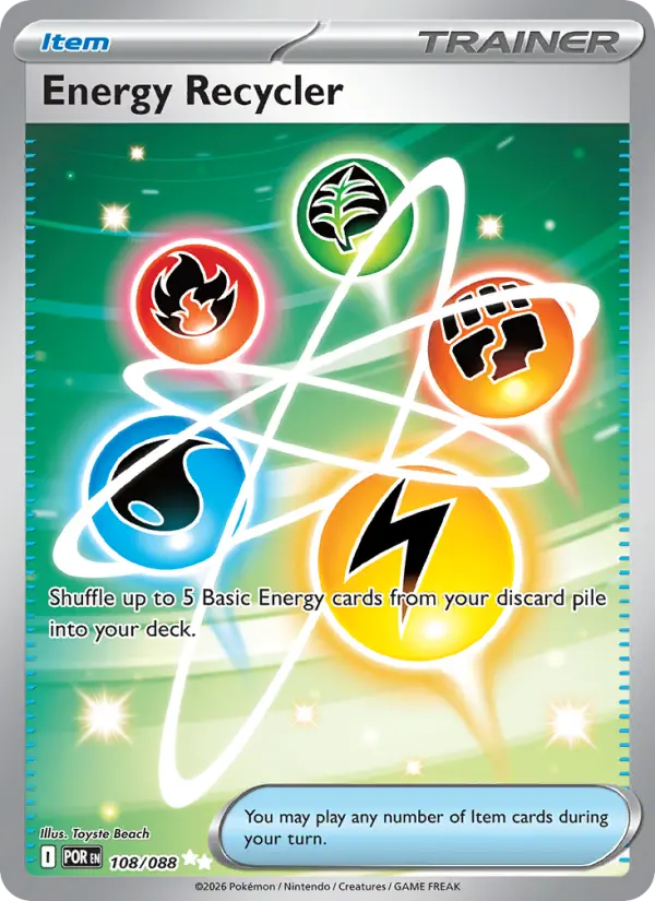 Energy Recycler Ultra Rare Pokemon card #108 from Perfect Order