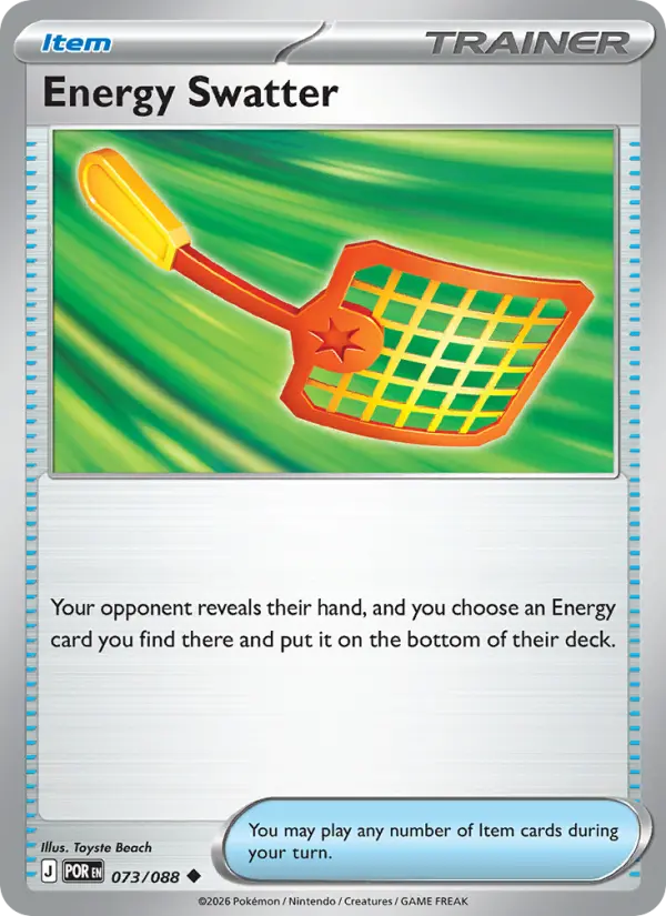 Energy Swatter Uncommon Pokemon card #073 from Perfect Order