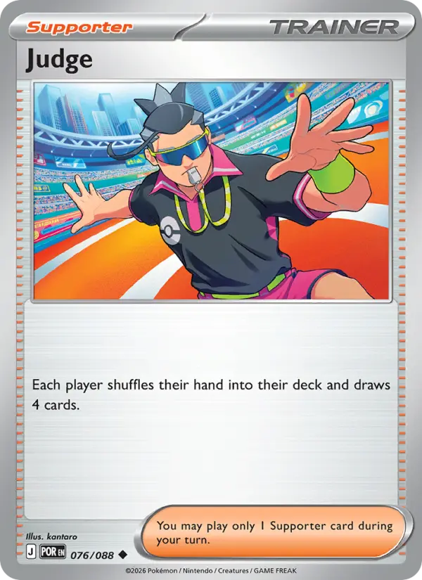 Judge Uncommon Pokemon card #076 from Perfect Order