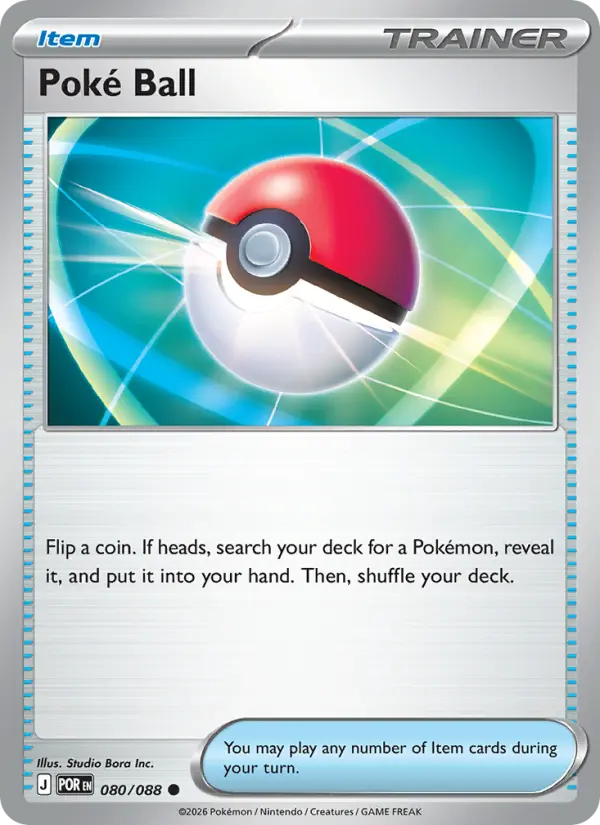 Poké Ball Common Pokemon card #080 from Perfect Order