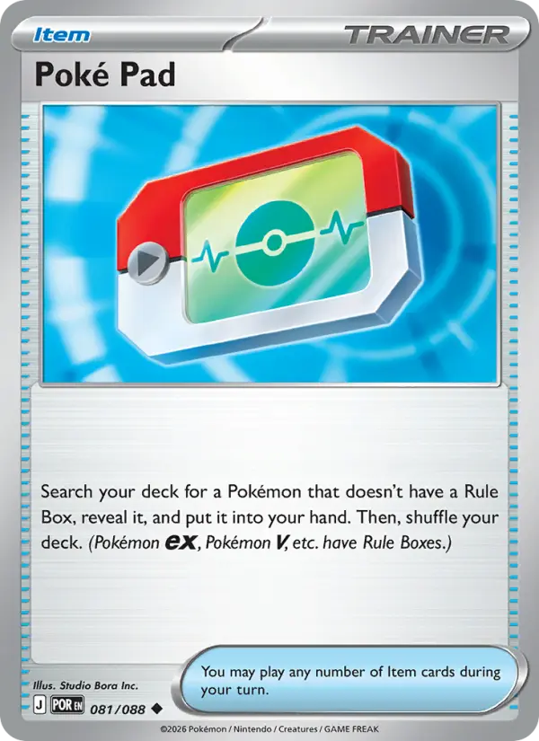Poké Pad Uncommon Pokemon card #081 from Perfect Order
