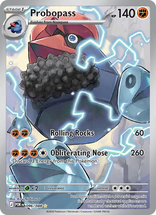 Probopass Illustration rare Pokemon card #096 from Perfect Order