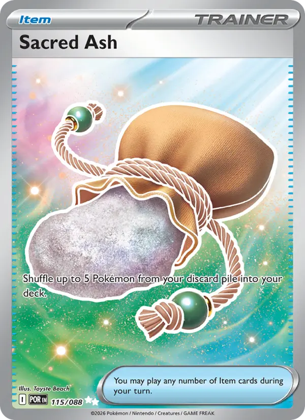 Sacred Ash Ultra Rare Pokemon card #115 from Perfect Order