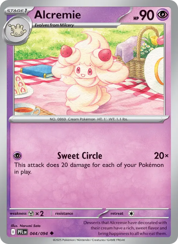 Alcremie Pokemon card artwork