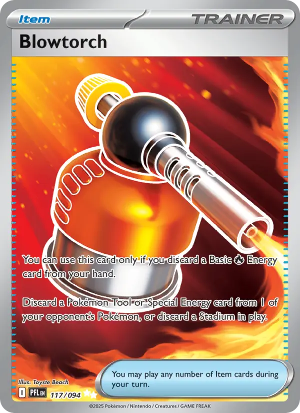 Blowtorch Ultra Rare Pokemon card #117 from Phantasmal Flames