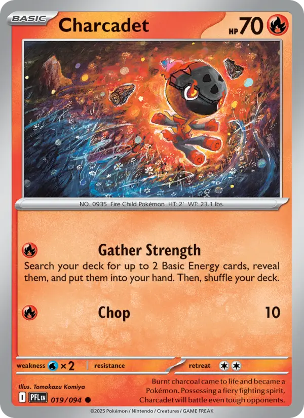 Charcadet Common Pokemon card #019 from Phantasmal Flames