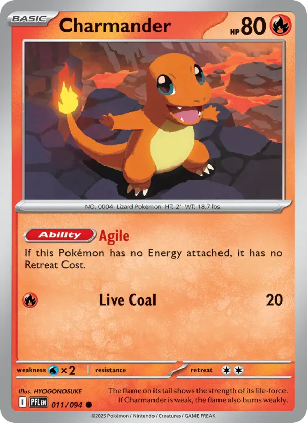 Charmander Common Pokemon card #011 from Phantasmal Flames