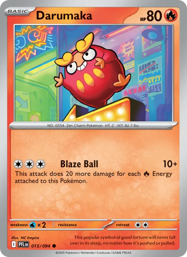 Darumaka Common Pokemon card #015 from Phantasmal Flames