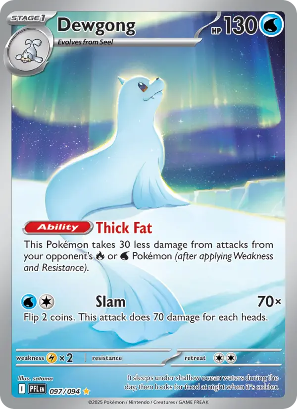 Dewgong Illustration rare Pokemon card #097 from Phantasmal Flames