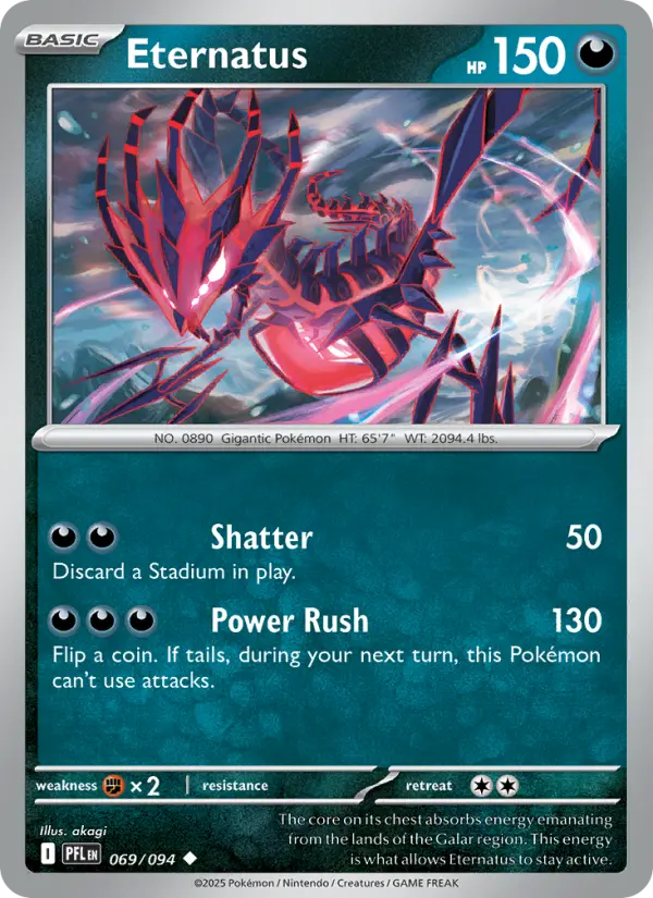 Eternatus Uncommon Pokemon card #069 from Phantasmal Flames