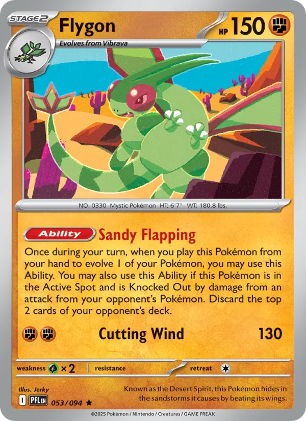 Flygon Rare Pokemon card #053 from Phantasmal Flames
