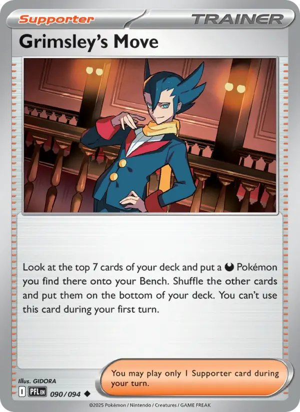 Grimsley's Move Uncommon Pokemon card #090 from Phantasmal Flames