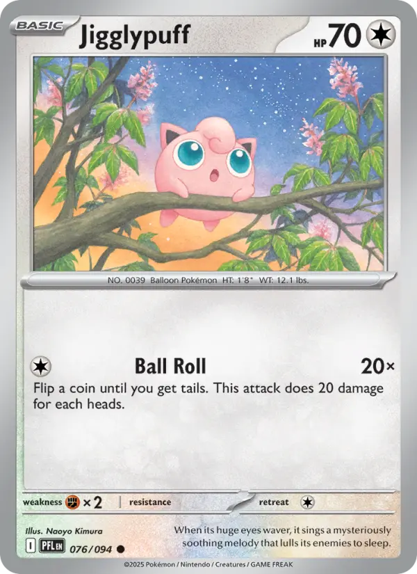 Jigglypuff Common Pokemon card #076 from Phantasmal Flames