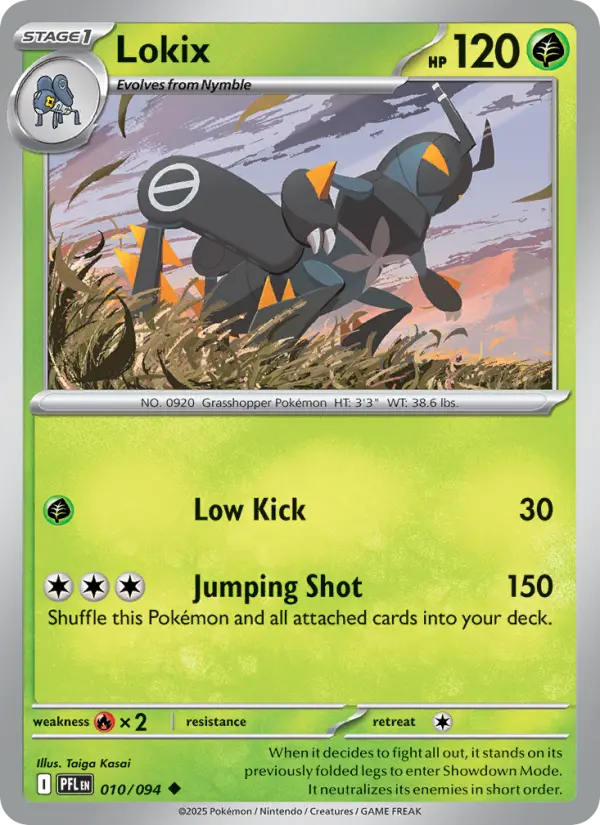 Lokix Uncommon Pokemon card #010 from Phantasmal Flames