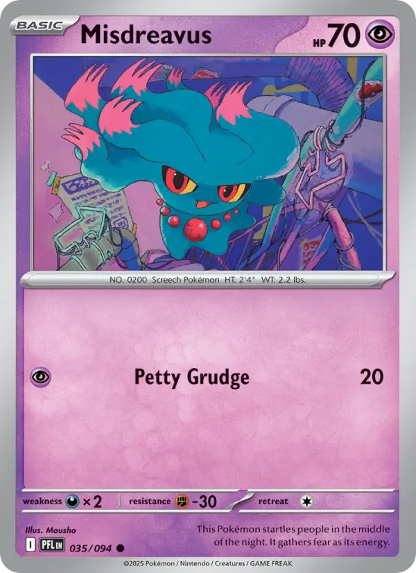Misdreavus Common Pokemon card #035 from Phantasmal Flames