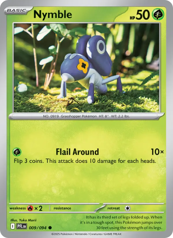 Nymble Common Pokemon card #009 from Phantasmal Flames