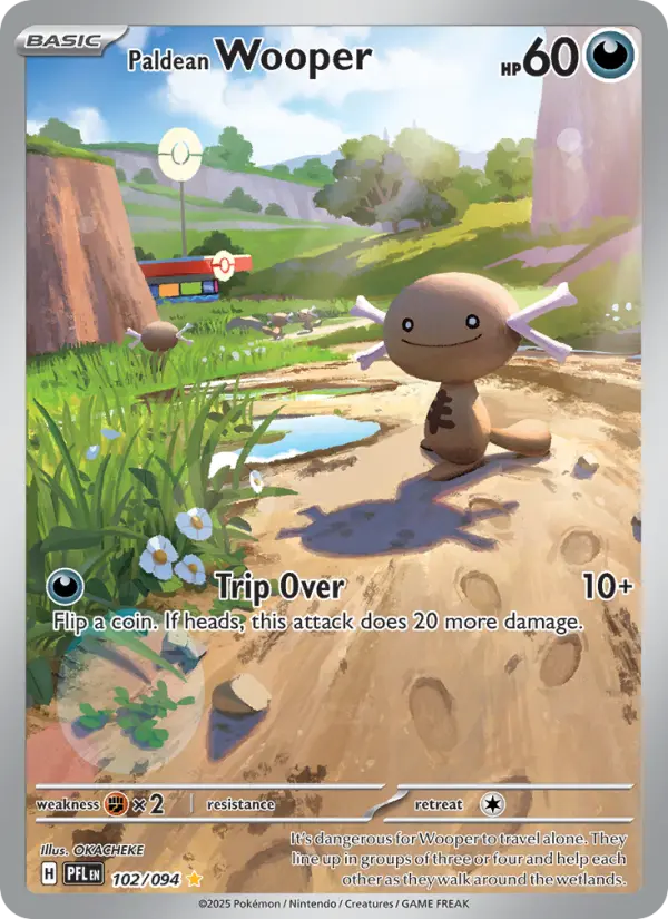 Wooper Pokemon card artwork