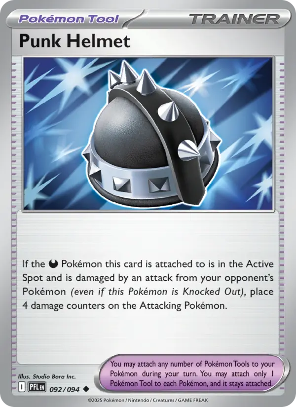 Punk Helmet Uncommon Pokemon card #092 from Phantasmal Flames