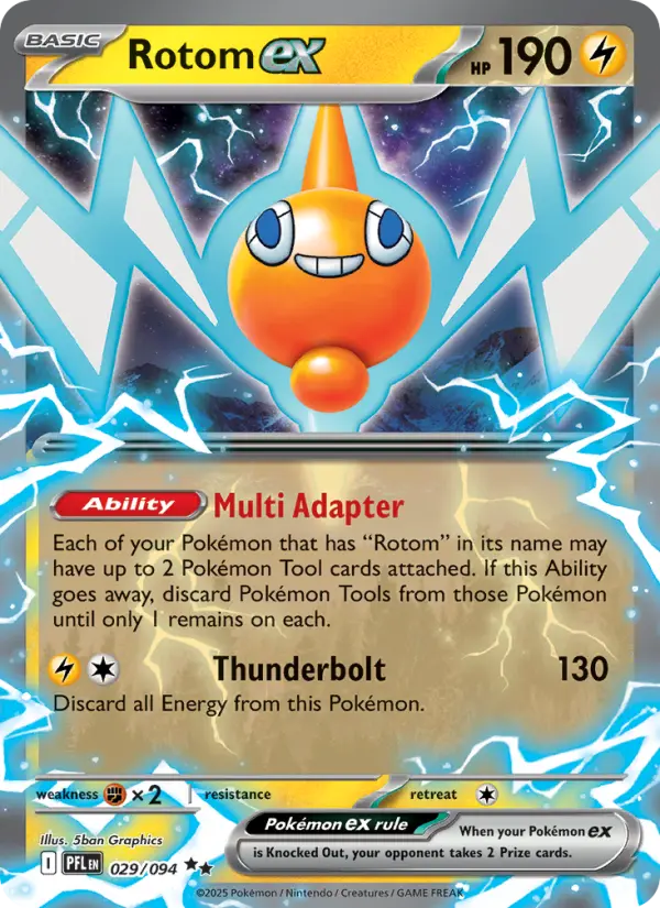 Rotom ex Double rare Pokemon card #029 from Phantasmal Flames