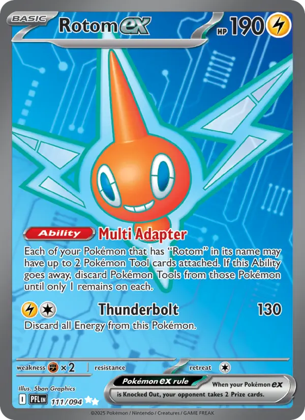 Rotom ex Ultra Rare Pokemon card #111 from Phantasmal Flames