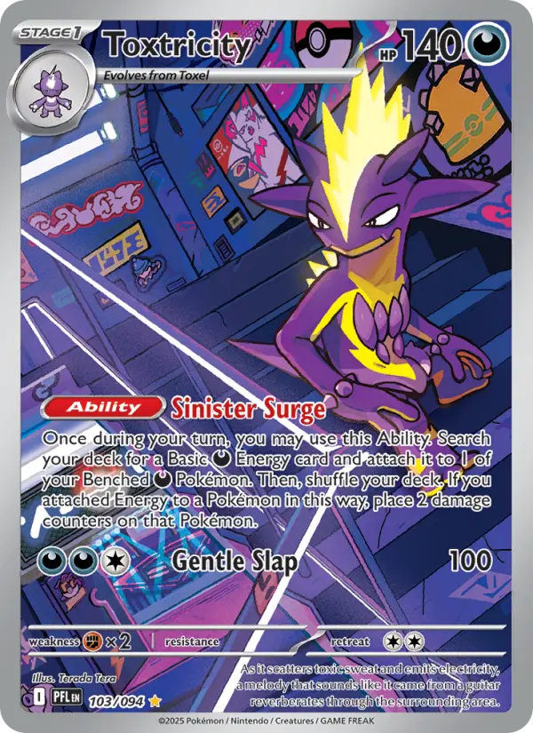 Toxtricity Illustration rare Pokemon card #103 from Phantasmal Flames