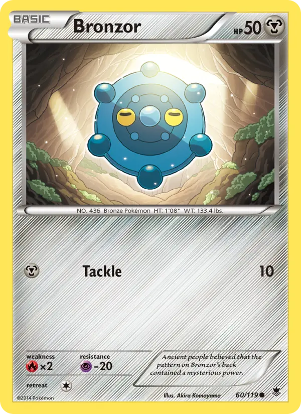 Bronzor Common Pokemon card #60 from Phantom Forces