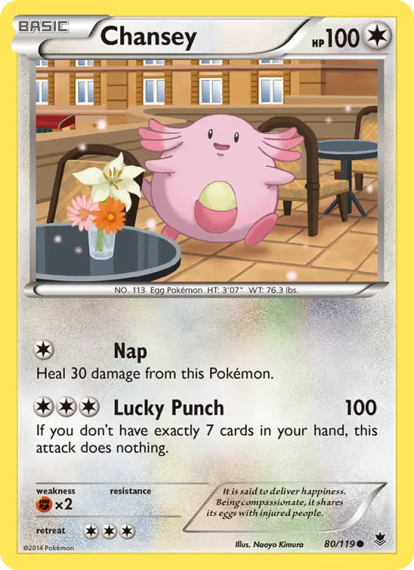 Chansey Common Pokemon card #80 from Phantom Forces