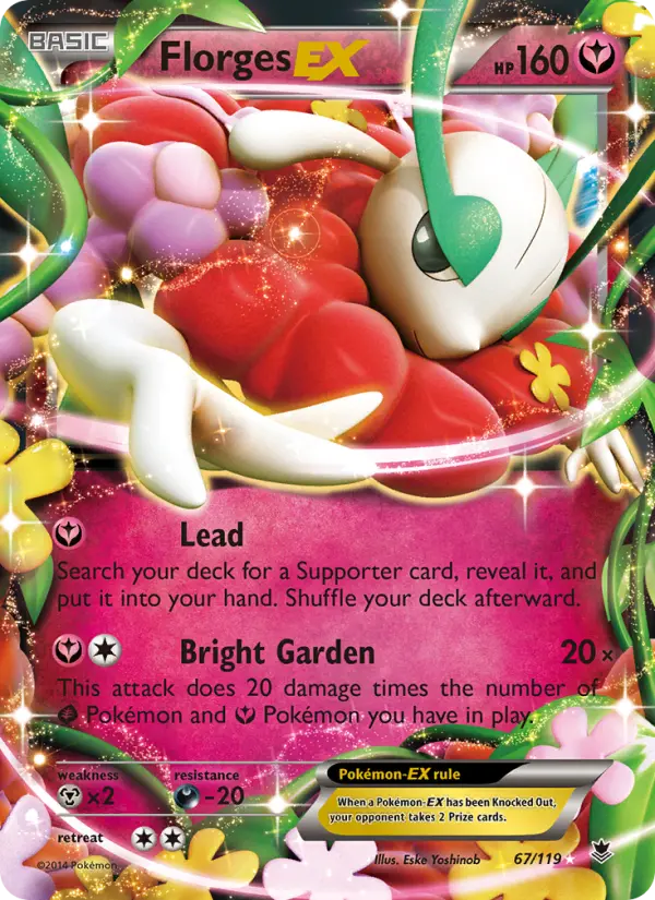 Florges EX Ultra Rare Pokemon card #67 from Phantom Forces