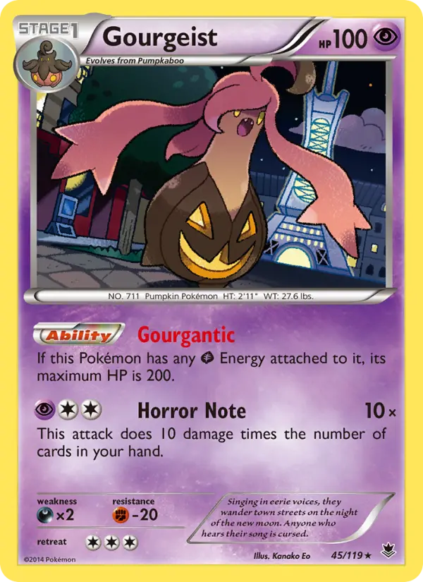 Gourgeist Rare Pokemon card #45 from Phantom Forces