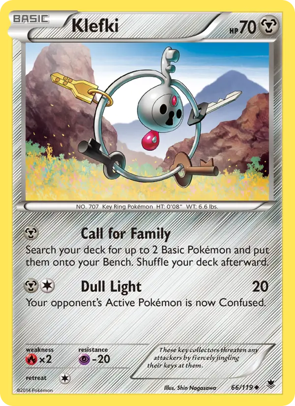 Klefki Uncommon Pokemon card #66 from Phantom Forces