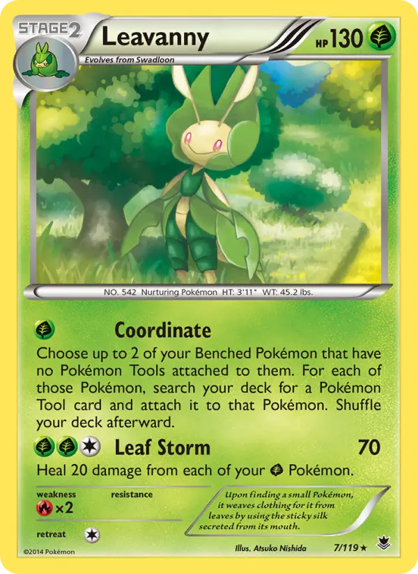Leavanny Rare Pokemon card #7 from Phantom Forces