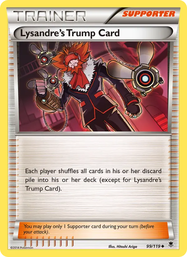 Lysandre's Trump Card Uncommon Pokemon card #99 from Phantom Forces