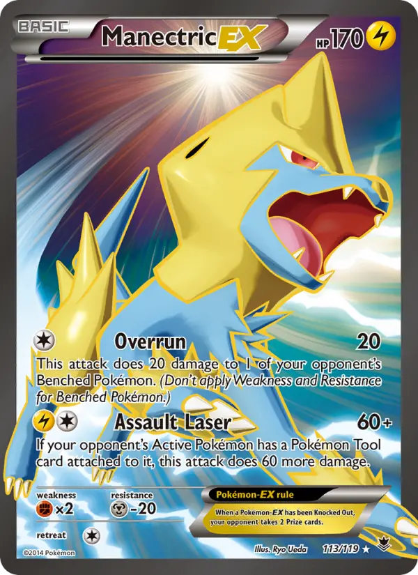 Manectric EX Ultra Rare Pokemon card #113 from Phantom Forces