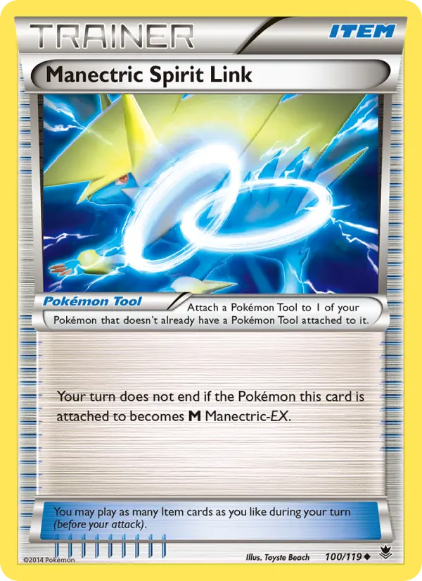 Manectric Spirit Link Uncommon Pokemon card #100 from Phantom Forces