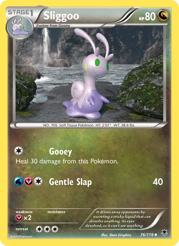 Sliggoo Uncommon Pokemon card #76 from Phantom Forces