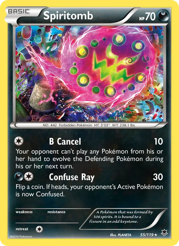 Spiritomb Rare Pokemon card #55 from Phantom Forces