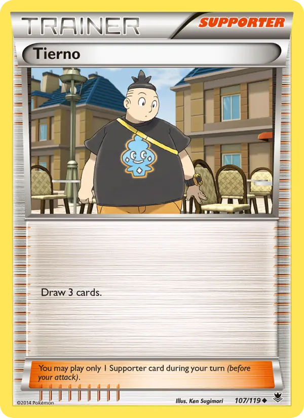 Tierno Uncommon Pokemon card #107 from Phantom Forces