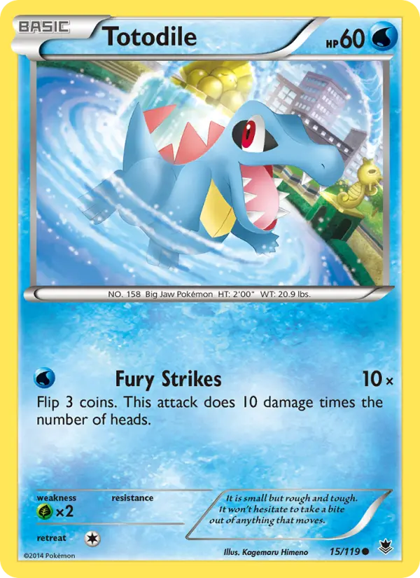 Totodile Common Pokemon card #15 from Phantom Forces