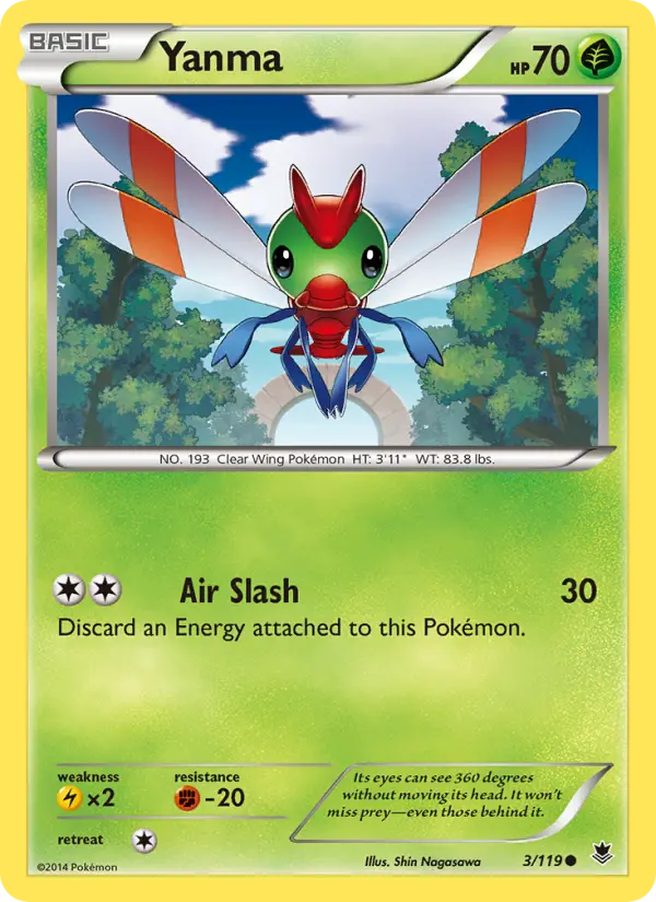 Yanma Common Pokemon card #3 from Phantom Forces
