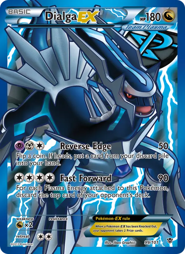 Dialga-EX Ultra Rare Pokemon card #99 from Plasma Blast