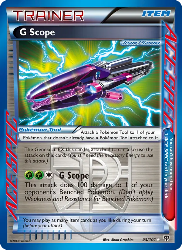 G Scope Rare Pokemon card #93 from Plasma Blast