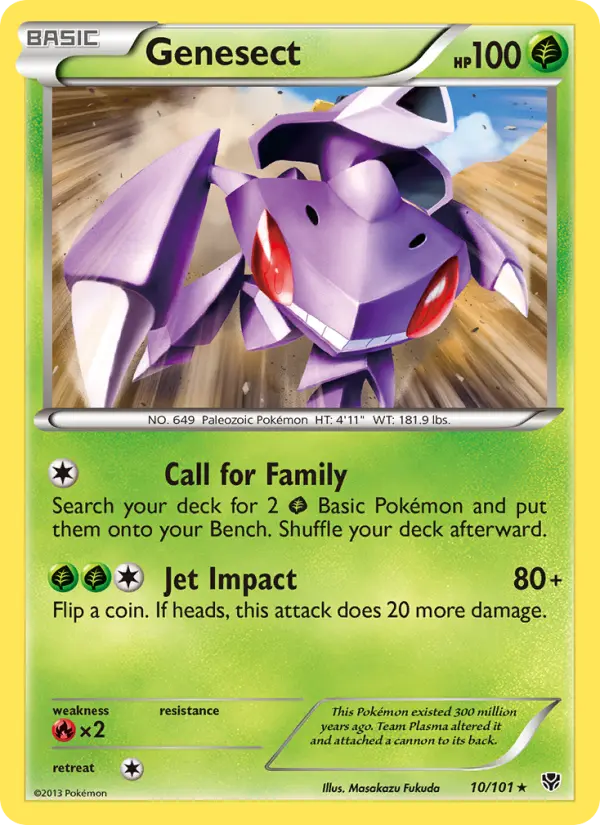 Genesect Rare Pokemon card #10 from Plasma Blast