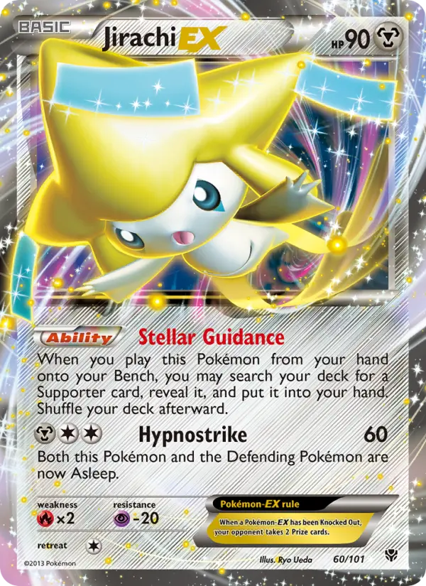 Jirachi-EX Rare Pokemon card #60 from Plasma Blast
