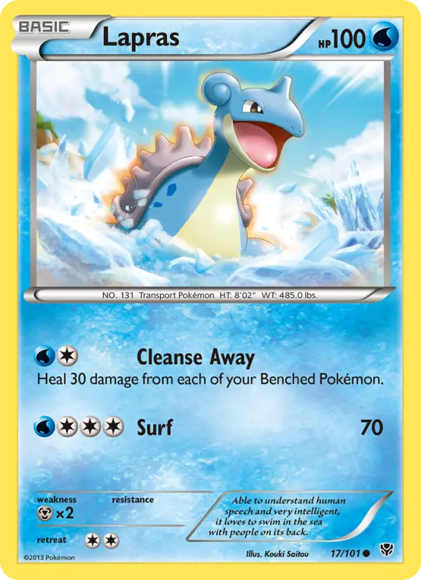 Lapras Common Pokemon card #17 from Plasma Blast